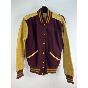VTG Speedline Letterman Varsity Jacket Sz 40 Wool & Leather USA